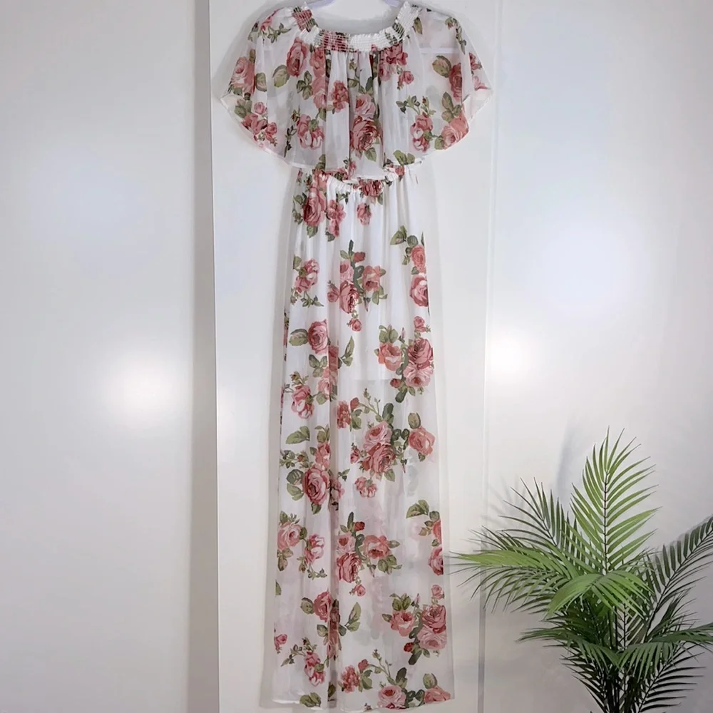 SHOW ME YOUR MUMU off shoulder side slits floral maxi dress - Picture 4 of 10